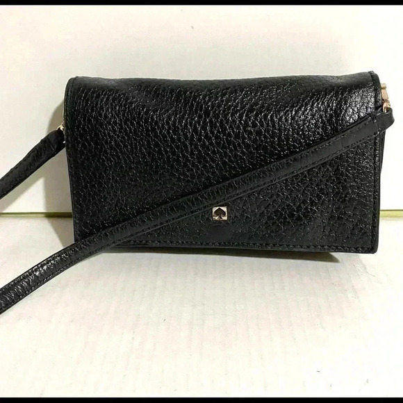 kate spade Handbags - Kate spade Black pebbled leather crossbody handbag